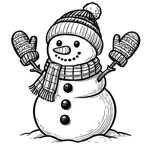 Snowman dressed up